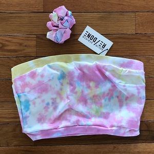 Solid & Striped Venice top and scrunchie NWT S